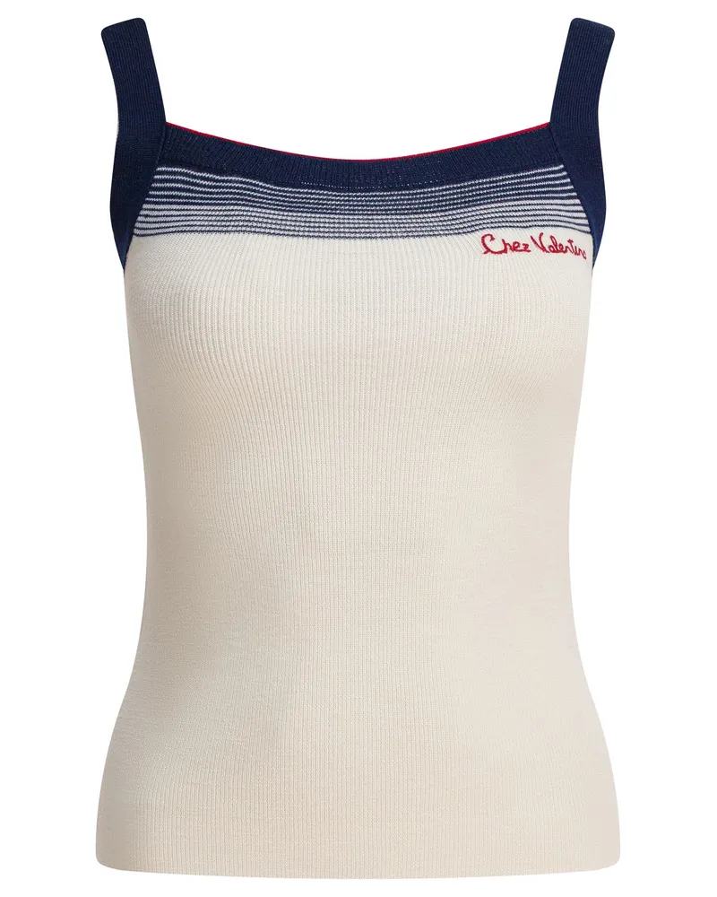 Valentino Garavani Tanktop aus Schurwolle White