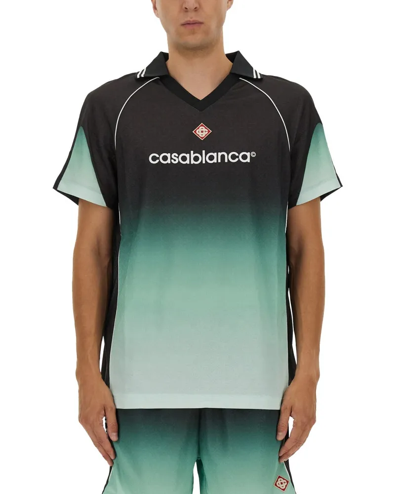 Casablanca Paris Football T -Shirt Green