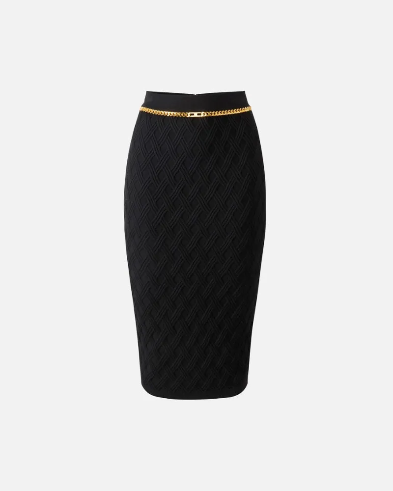 Elisabetta Franchi Diamond gemustert gestrickt Black