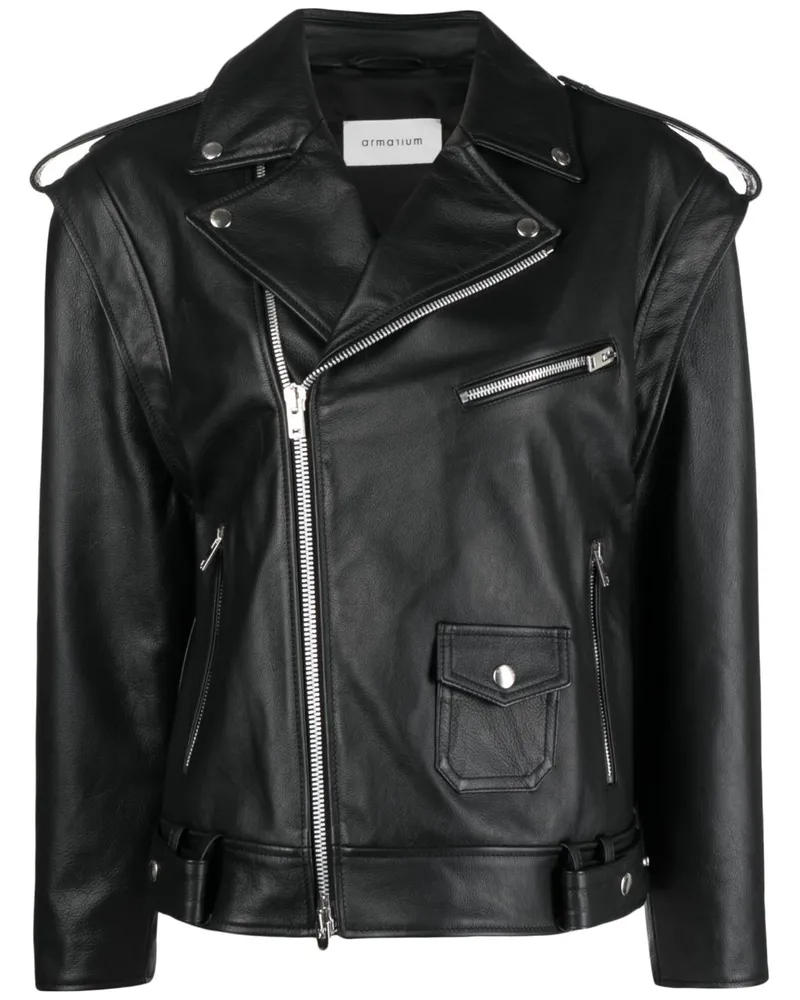 ARMARIUM Lederbikerjacke Black