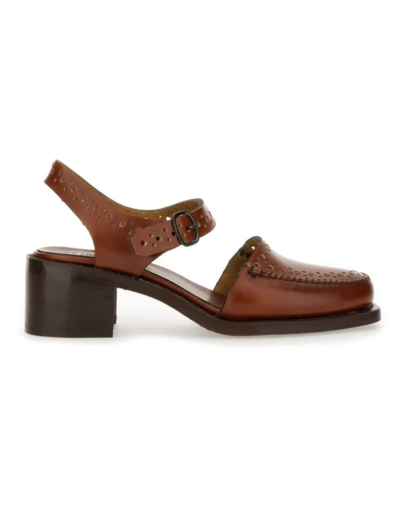 HEREU Hieru Sandale Moccasin "Picada Brown