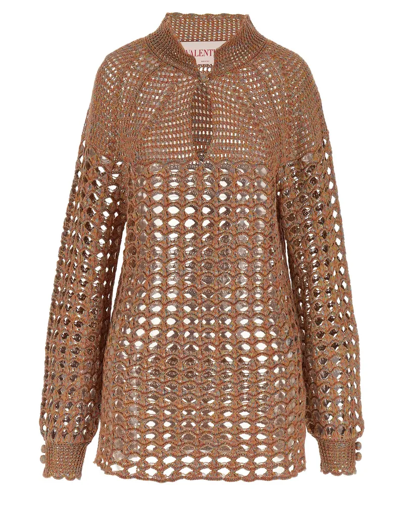 Valentino Garavani Openwork Sweater Multicolor