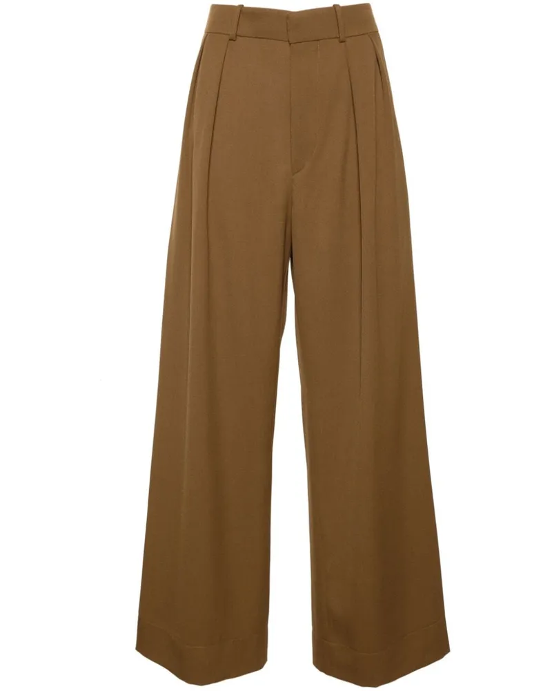 WARDROBE.NYC Kleiderschrank NYC Low -Rise -Wollhose Brown
