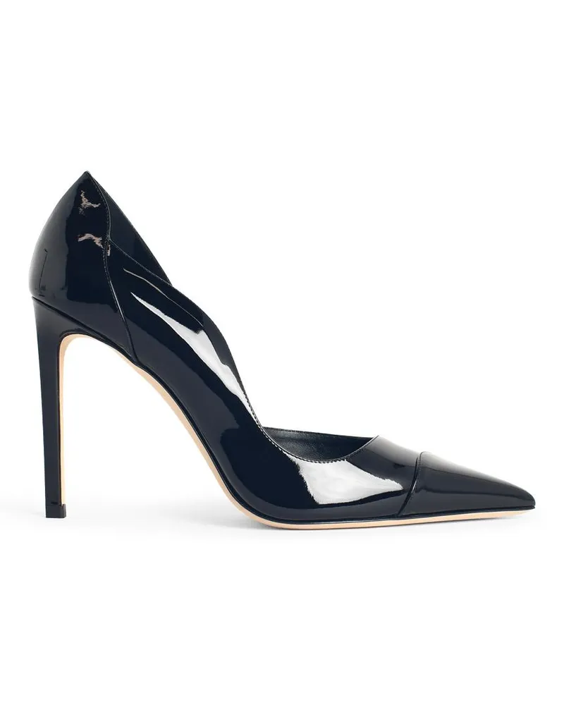 Jimmy Choo Brigitte 100“ schwarze Lack-Lear-Pumps Black