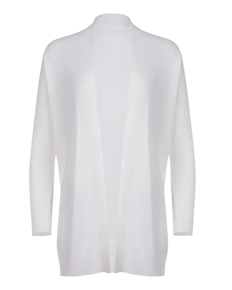 SOLOTRE Cardigan aus einer Viskose -Mischung White