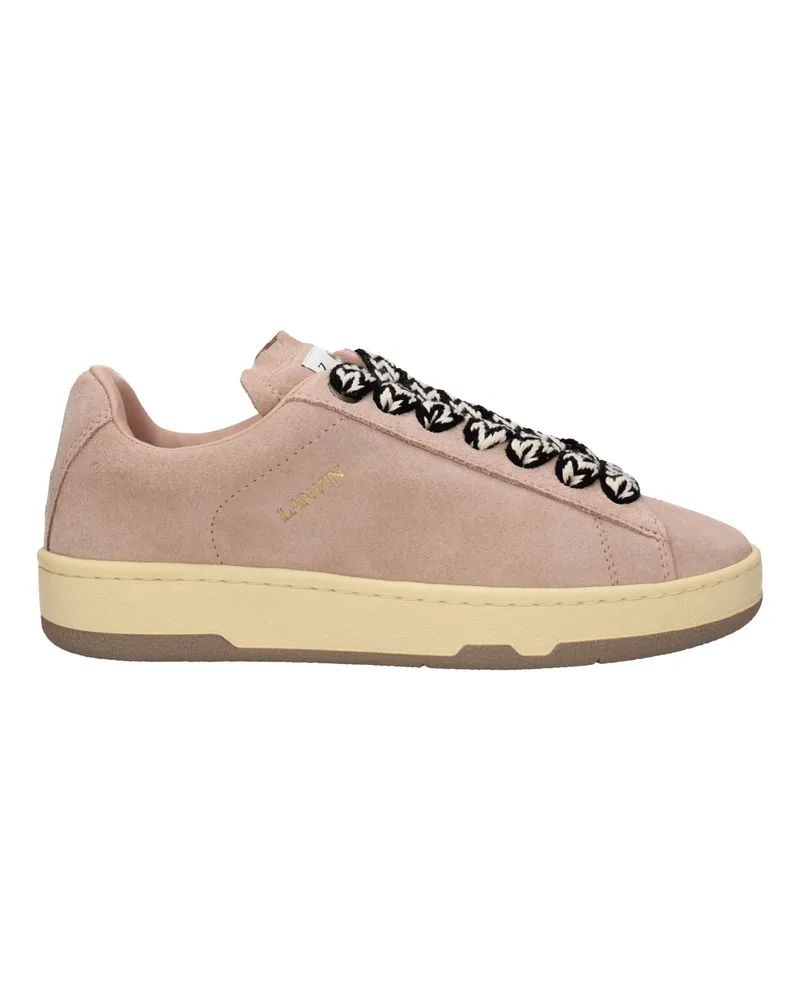 Lanvin Sneakers Curb Damens Rosa Wildleder -