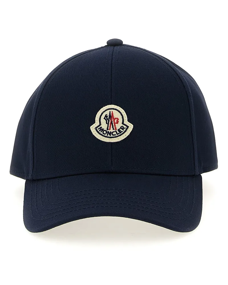 Moncler Logo Patch Cap Blue