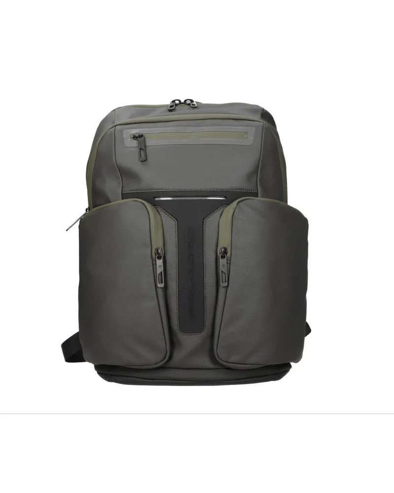 Piquadro Rucksäcke und Messenger-Taschen für Herren aus grünem/dunkelgrauem Stoff -