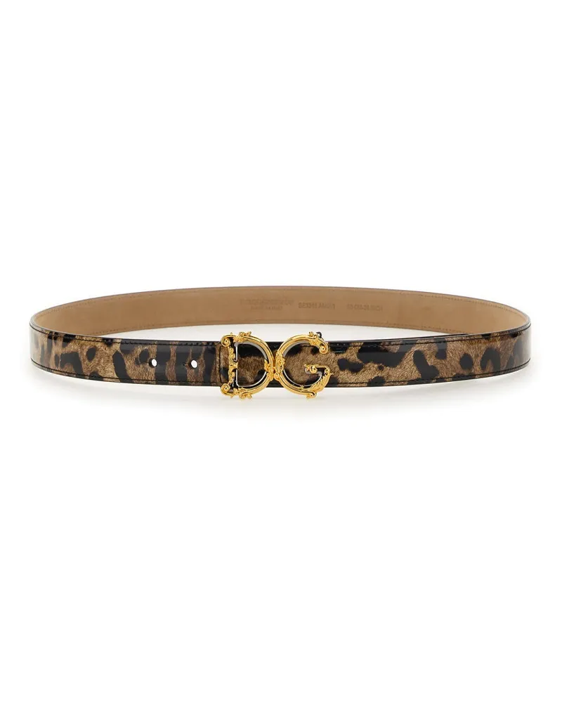 Dolce & Gabbana Leopard Printgürtel Multicolour