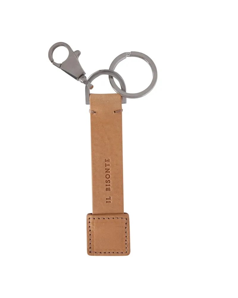 IL BISONTE Il Bisisonte Lederschlüsselring Beige