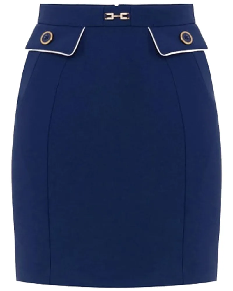 Elisabetta Franchi Crêpe Minirockirt Blue