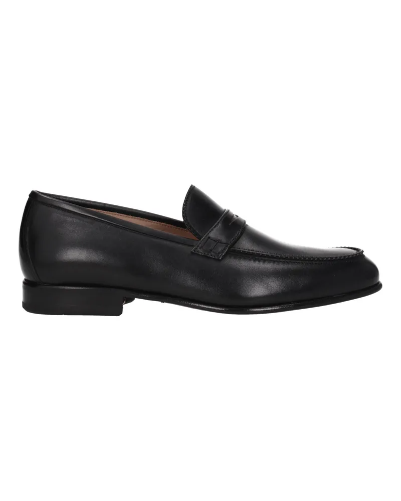 Ferragamo Lord Men's Slipper aus schwarzem Leder -