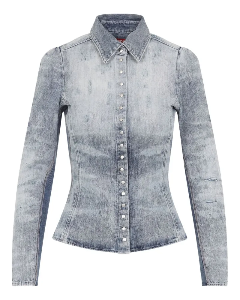 Diesel Denim -Baumwollhemd Clear