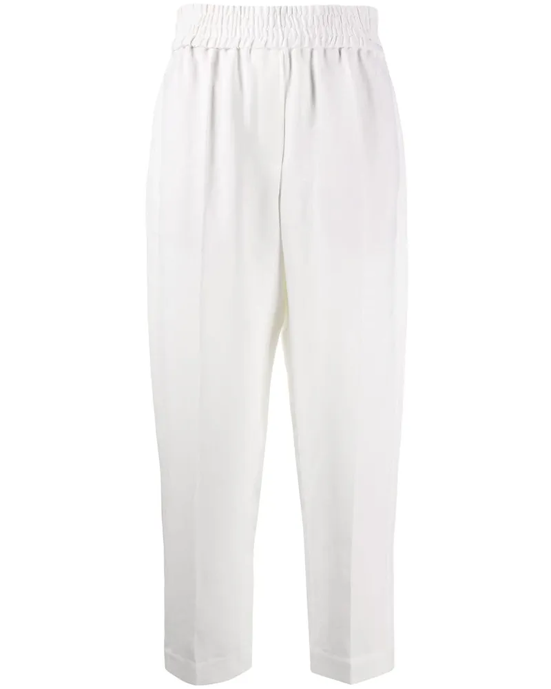 Brunello Cucinelli Hose aus Leinenmischung White