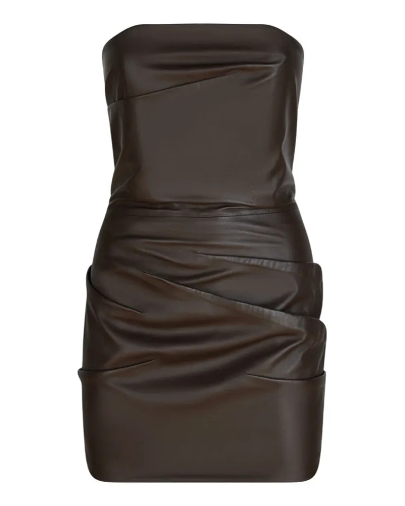 ATTICO Das Attico Dark Brown Mini -Kleid 204