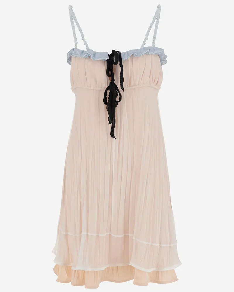 Jil Sander Short Seidenkleid Pink