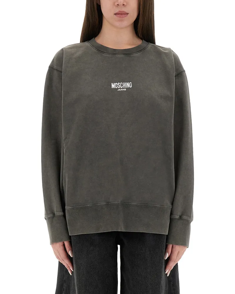 Moschino Sweatshirt mit Logo Grey