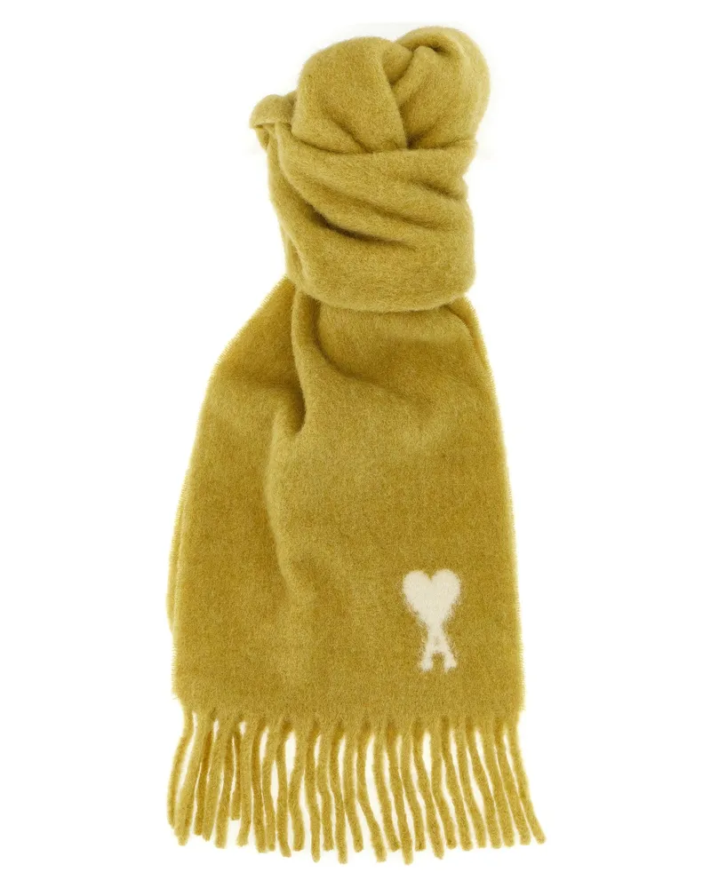 AMI Paris Ami de Coeur' Schal Yellow