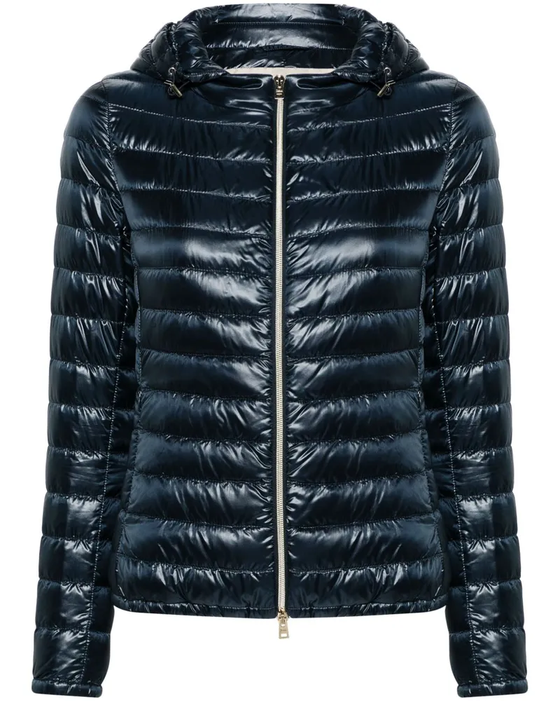 Herno Nylon Short Down Jacke Blue