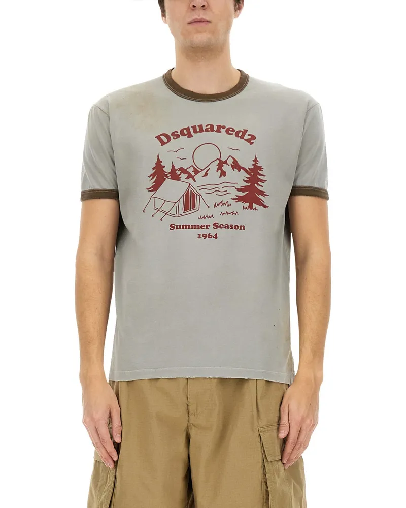 Dsquared2 T -Shirt mit Druck Grey