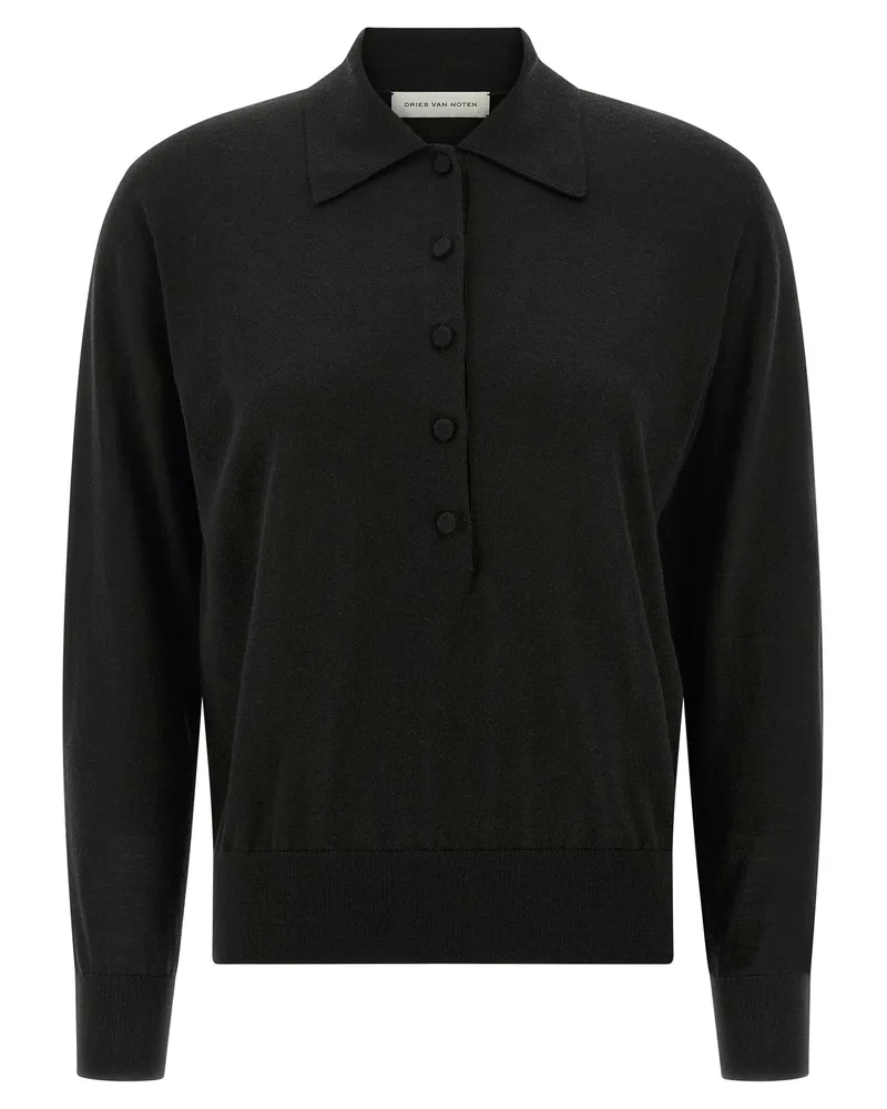 Dries van Noten Dries Van Note 'Tuno' Polo -Shirt Black