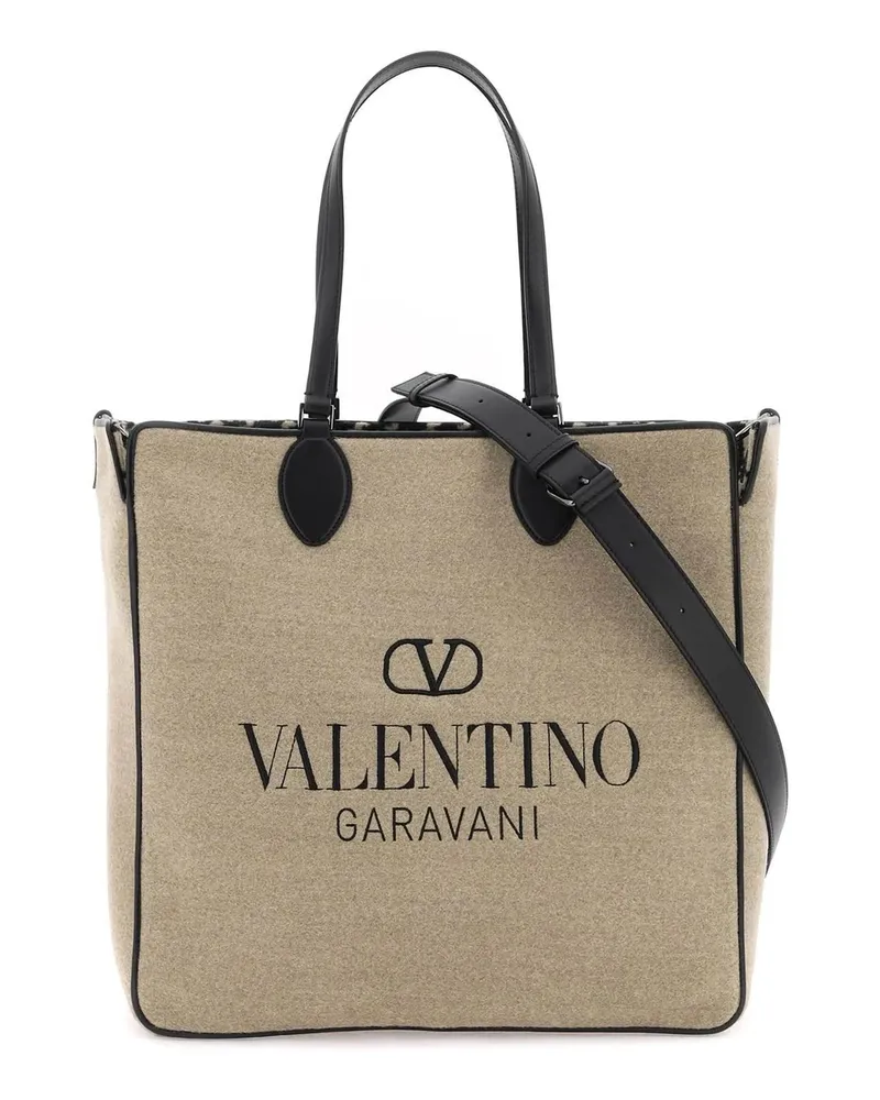 Valentino Garavani Valentino Garavani Toile Iconograph Reversible Tote Bag Beige