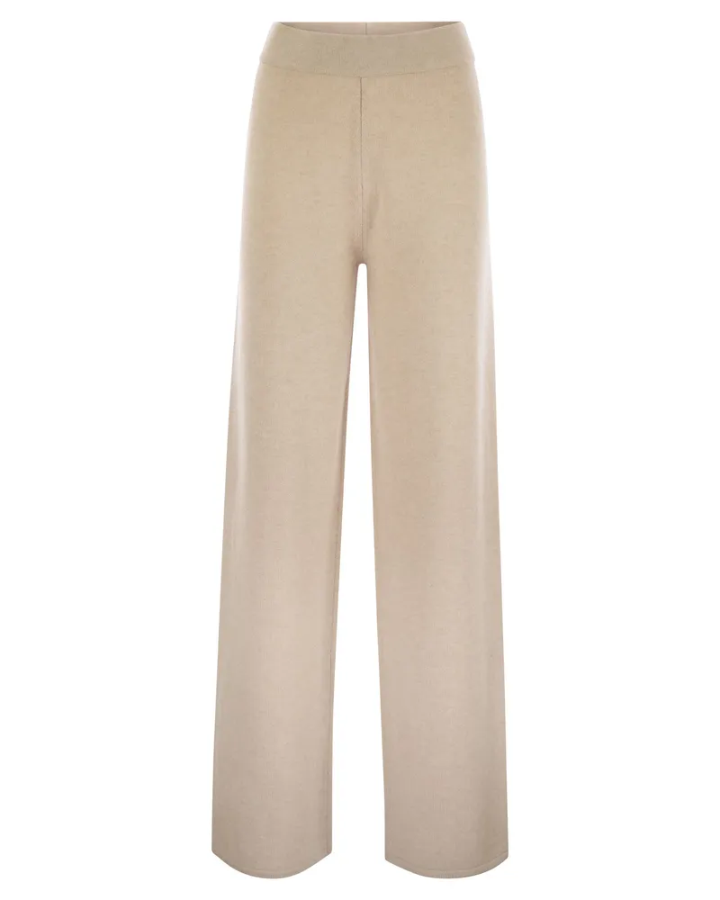 Max Mara Moritz Wool And Cashmere Trousers Beige