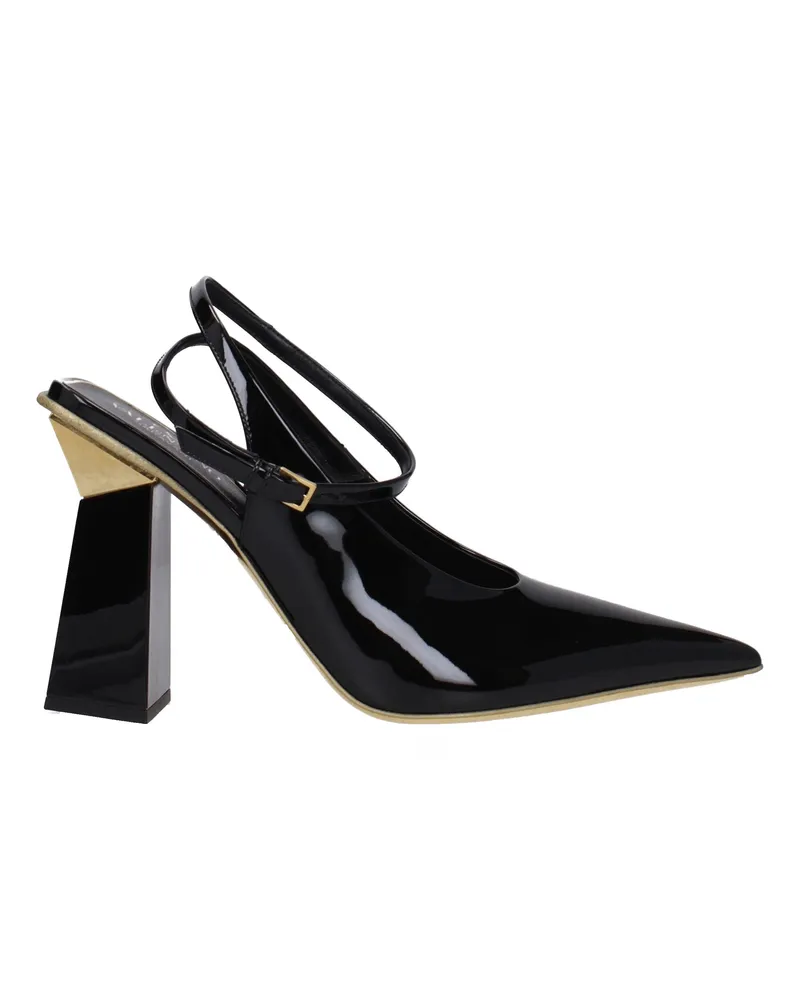 Valentino Garavani Damens Sandalen Lack Schwarz -