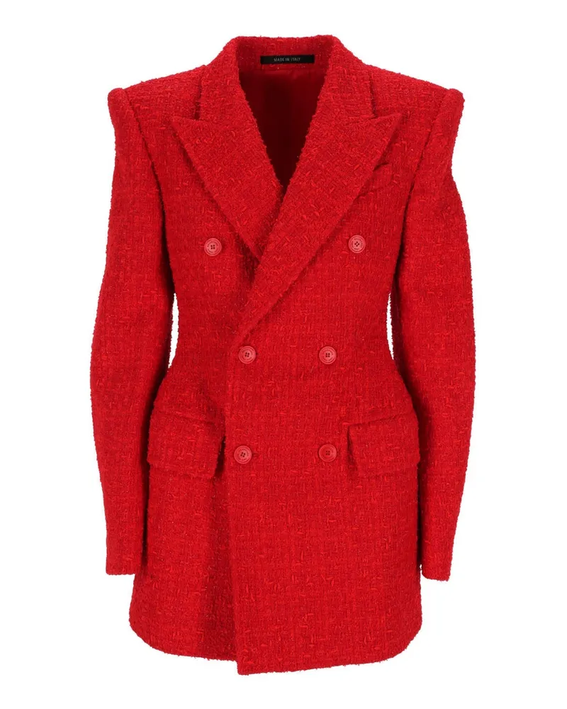 Balenciaga Tweed Blazerjacke Rot