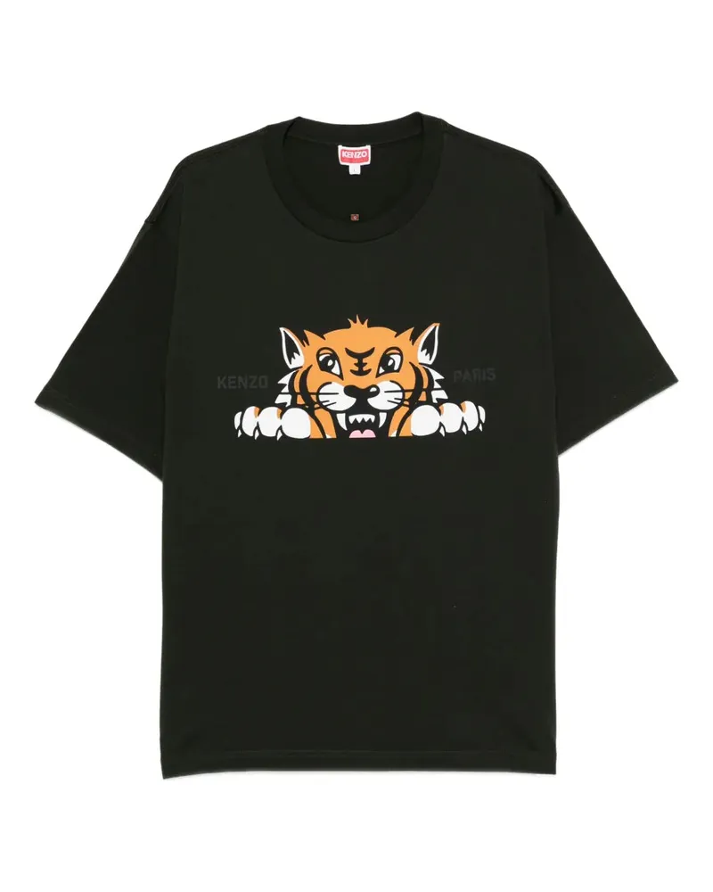Kenzo Happy Tiger Cotton T -Shirt 99j