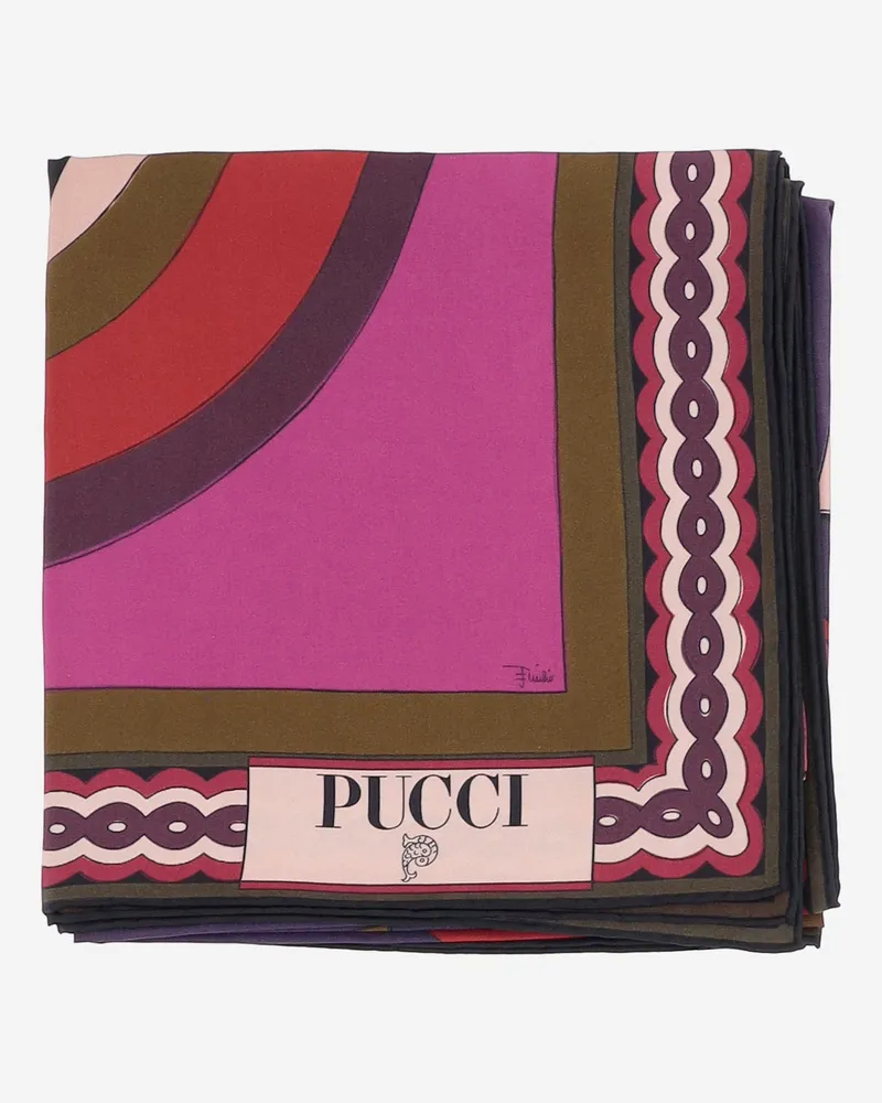 Emilio Pucci bedruckter Seidenschal Red