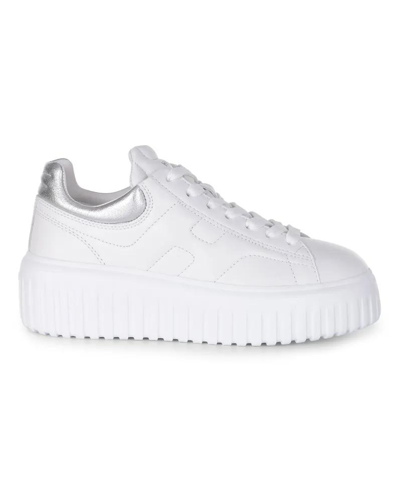 Hogan H Stripes" -Sneaker aus Leder White