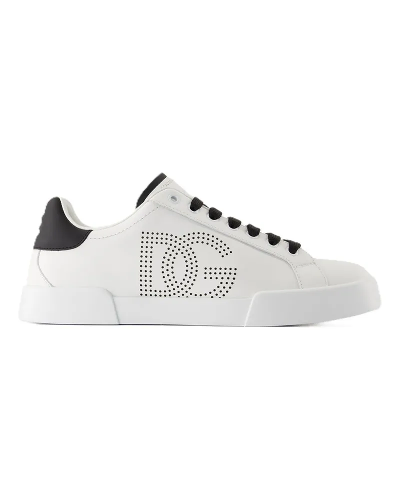 Dolce & Gabbana Turnschuhe  Leder weiß White