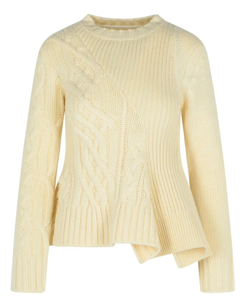 Sacai Elfenbein Wollpullover Cream