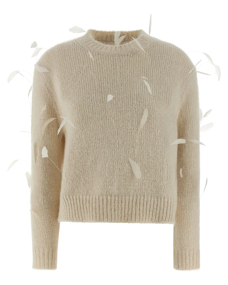 Jil Sander Federpullover White