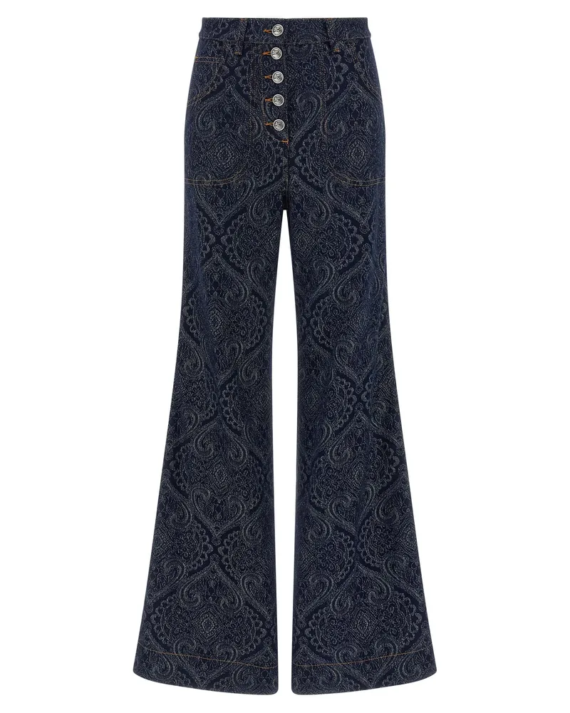 Etro Jacquard Jeans Blue
