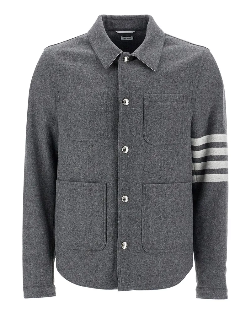 Thom Browne Wolle und Kaschmir -Mischung Oversh Grau