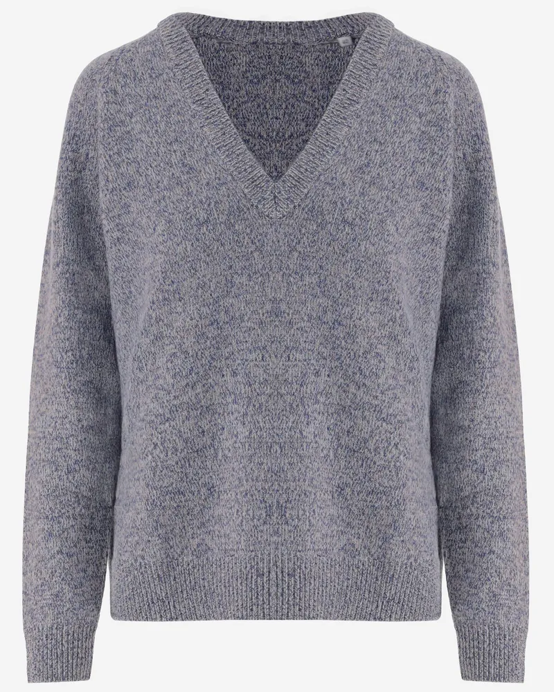 ASPESI Wollpullover mit V-Ausschnitt Grey