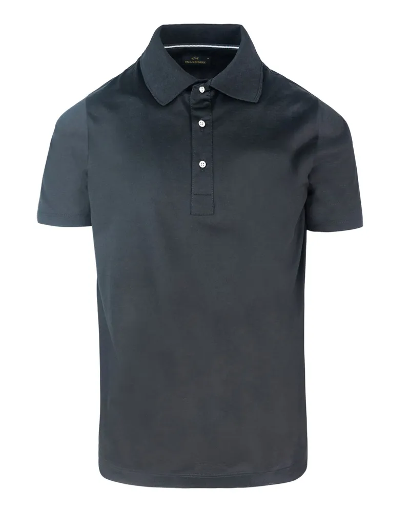 Paul & Shark Polo in Jersey di Cotone Nera Black