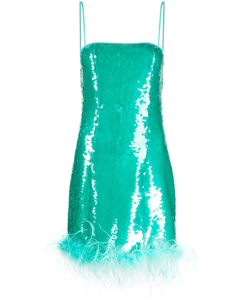 Giuseppe di Morabito Feather Detail kurzes Kleid Clear