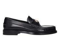 Millennial Damens Leder-Loafer Schwarz