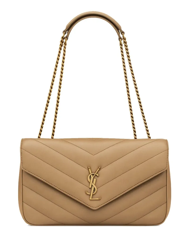 Saint Laurent Lou Lou Medium Shoulder Bag Beige
