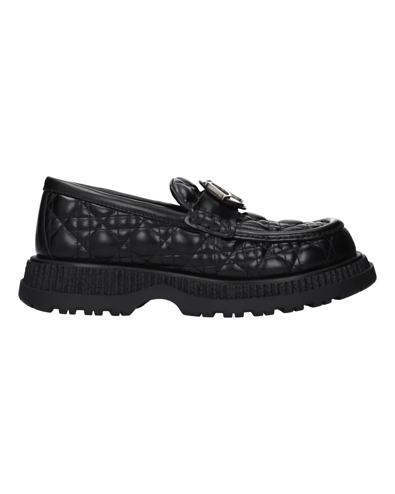 Dior Büffelleder Herrens Slipper Schwarz -