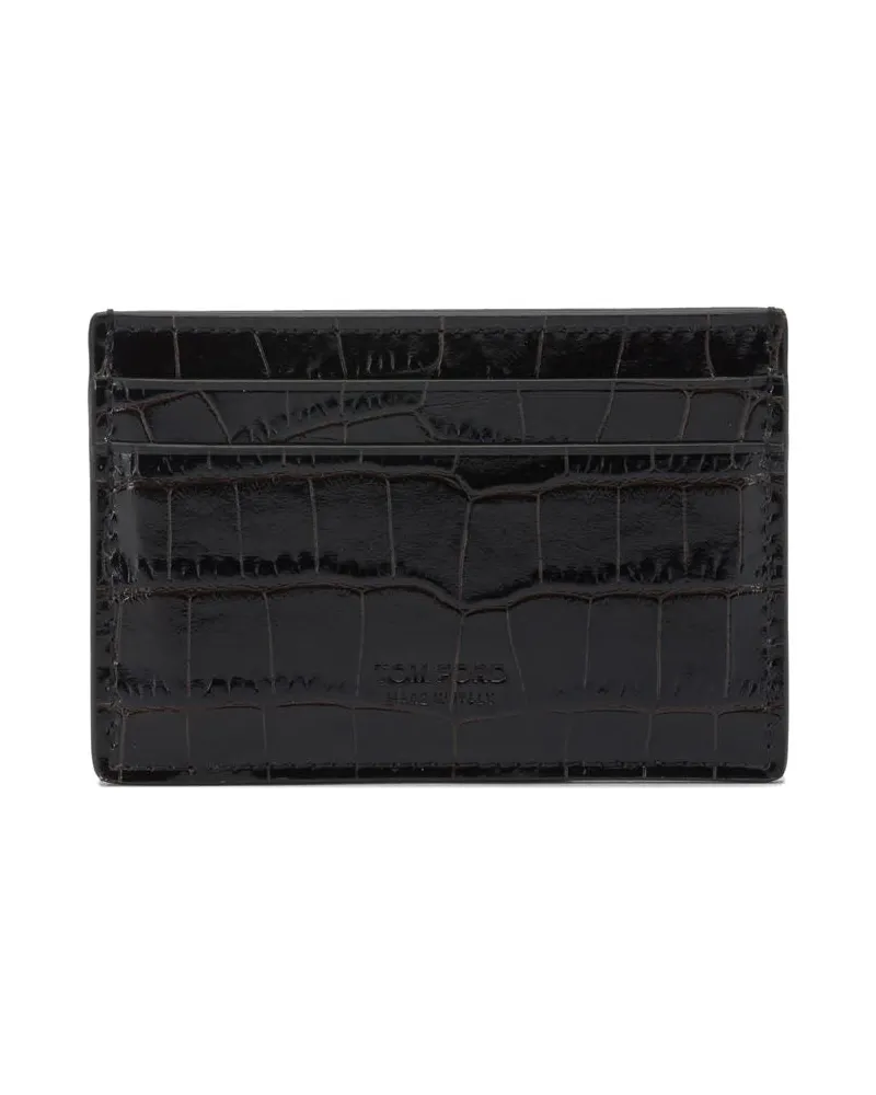 Tom Ford Exotic Line“ Kartenetui Brown