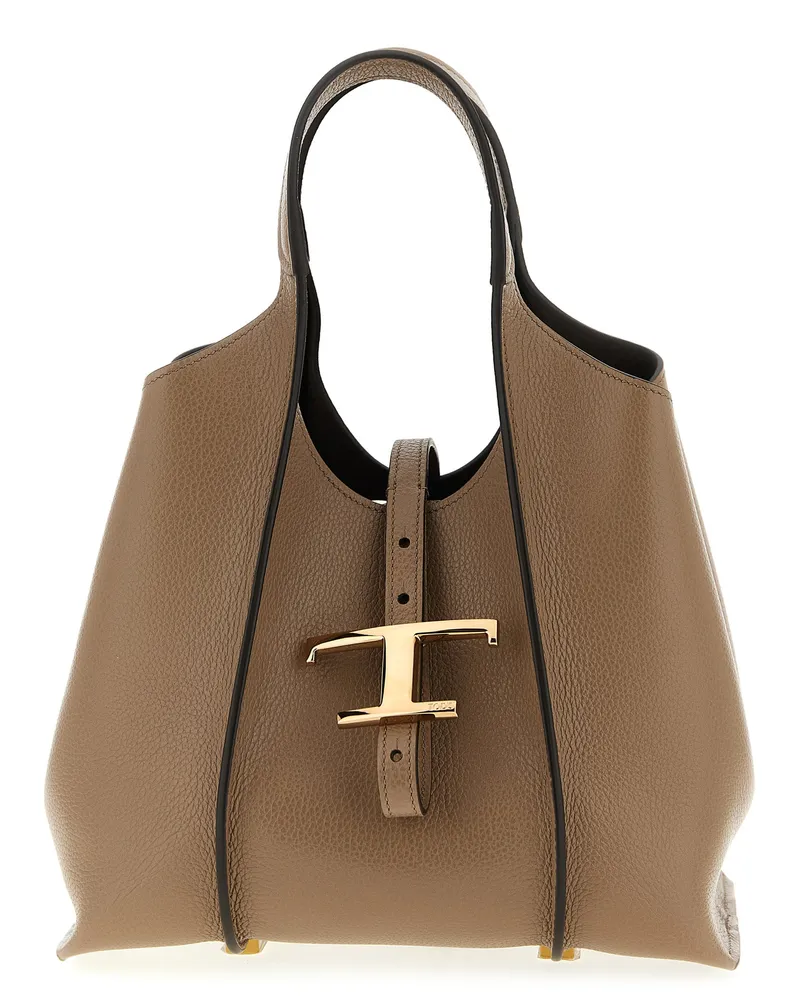 TOD'S Mini-Handtasche „T Timeless Beige