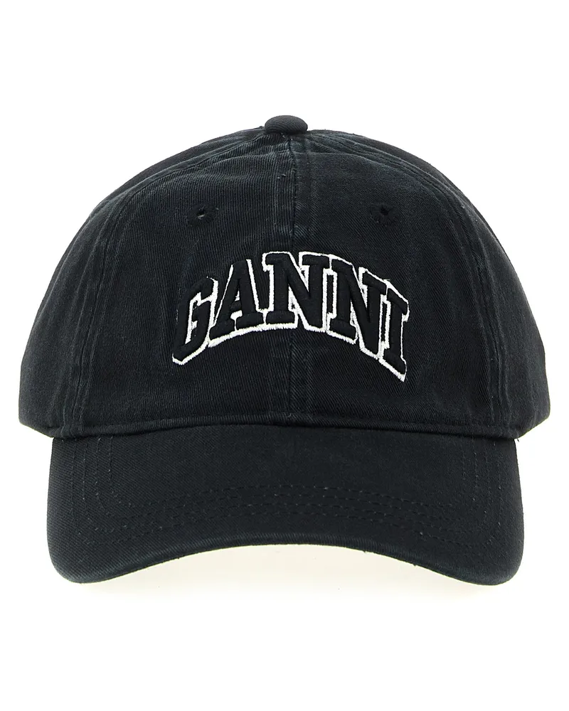 Ganni Canvas Cap Black