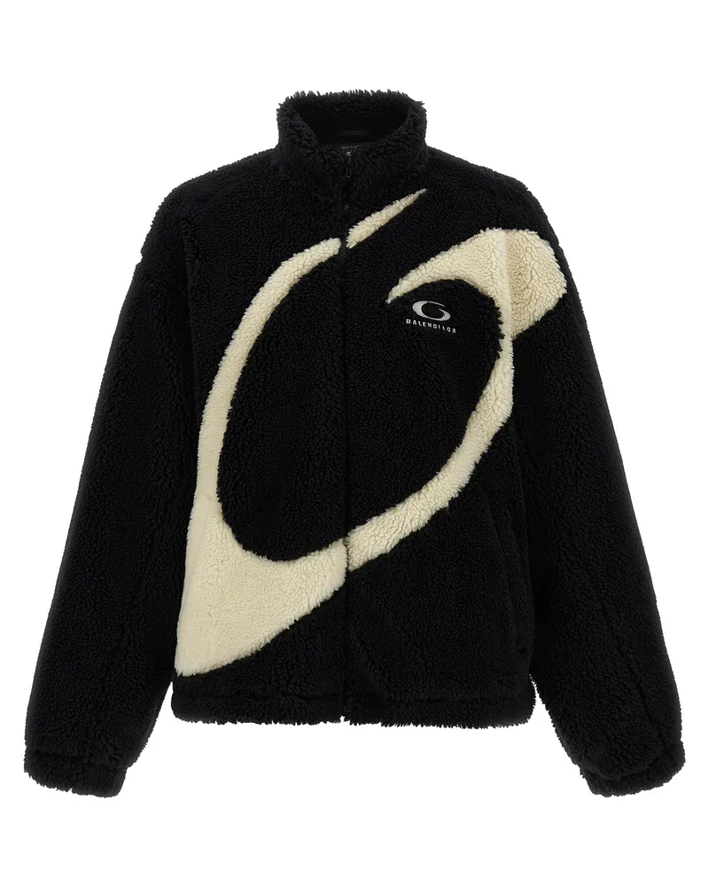 Balenciaga Teddy-Stoffjacke White
