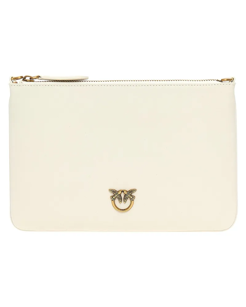 Pinko flache' Kupplung Weiß