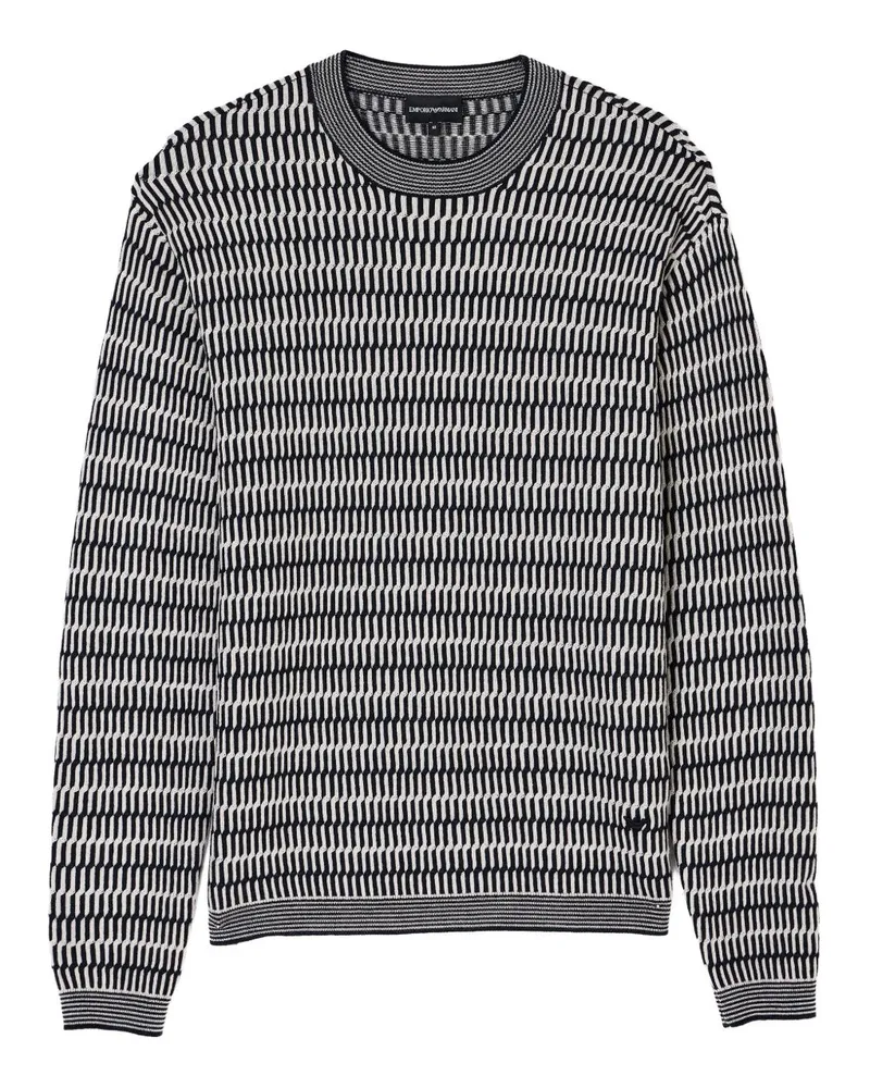 Emporio Armani Woll Crewneck -Jumper Blue