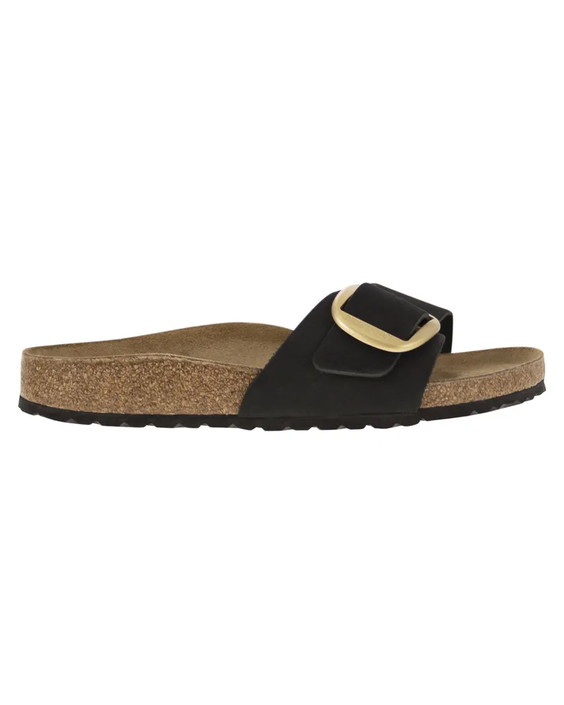 Birkenstock Madrid Flache Sandale mit großer Schnalle Black